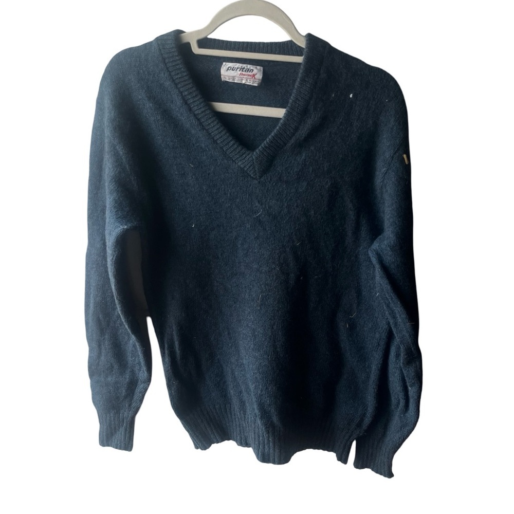Puritan Therma V Neck Wool Sweater